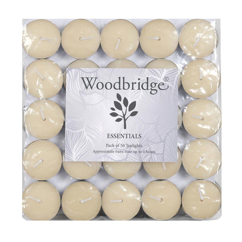 Woodbridge Ivory Unscented Tealights (Pack of 50) £4.04
